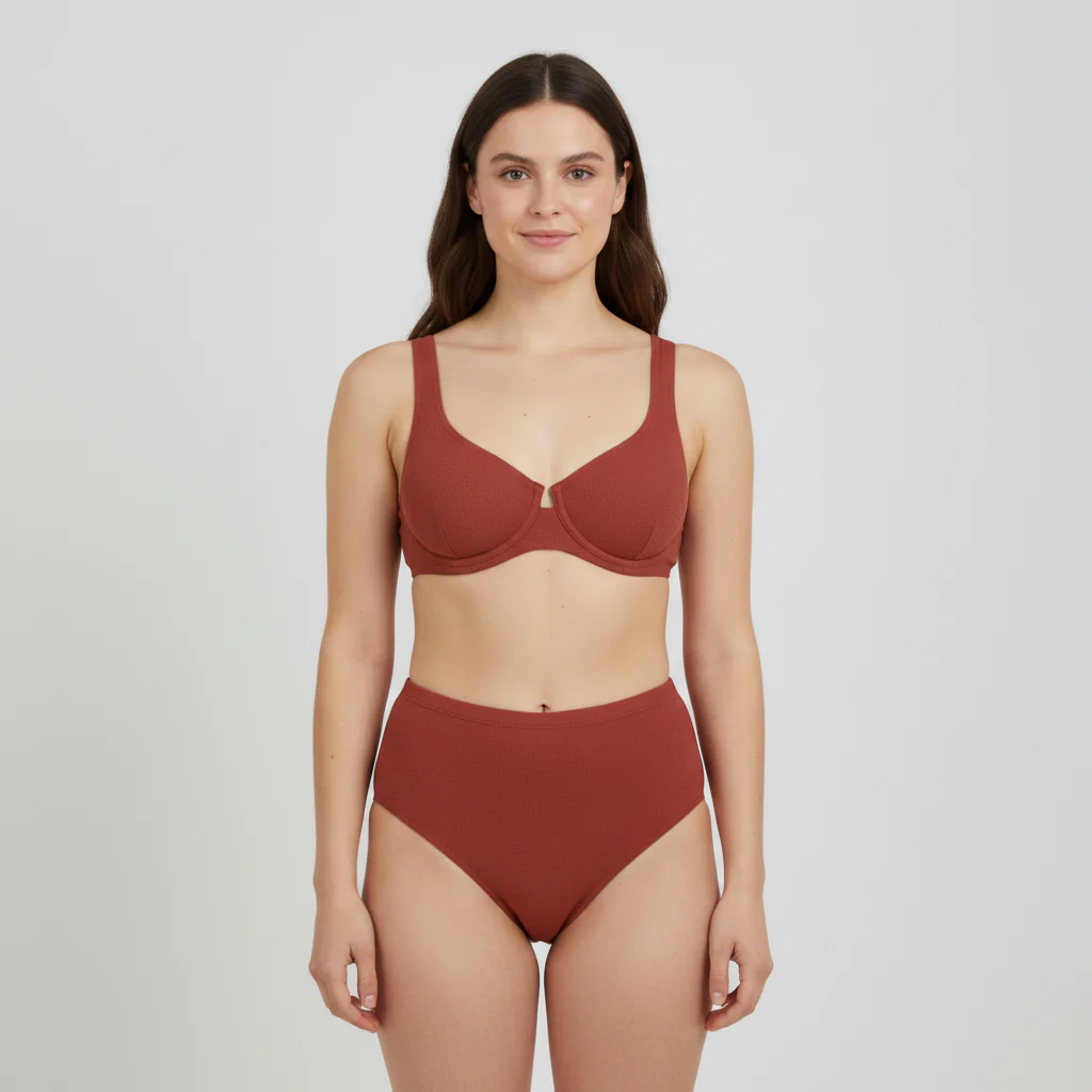 Haut de maillot Monoprix Marron