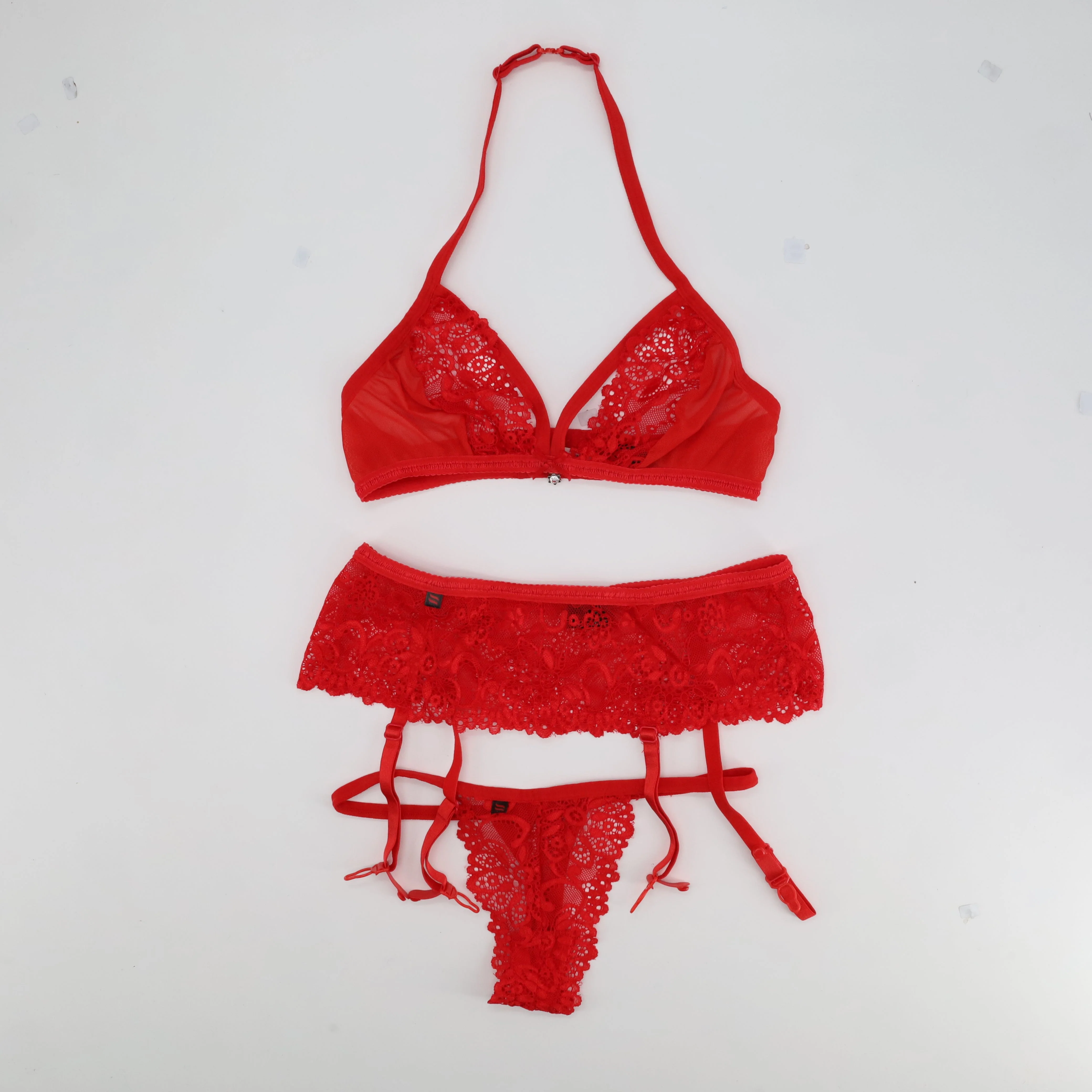 Ensemble de lingerie sexy Obsessive Rouge - Image 2