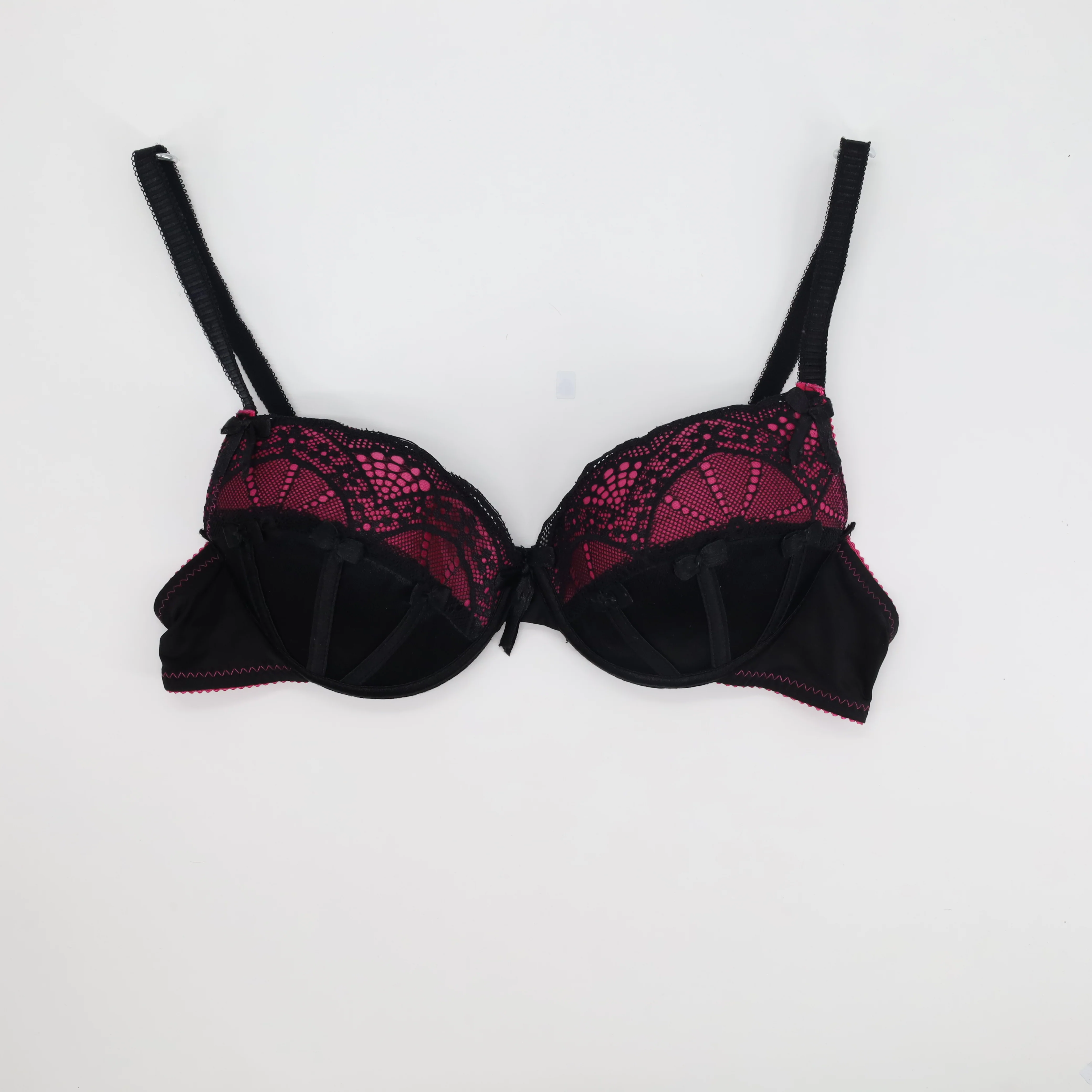 Soutien-gorge Fleur Papillon Noir