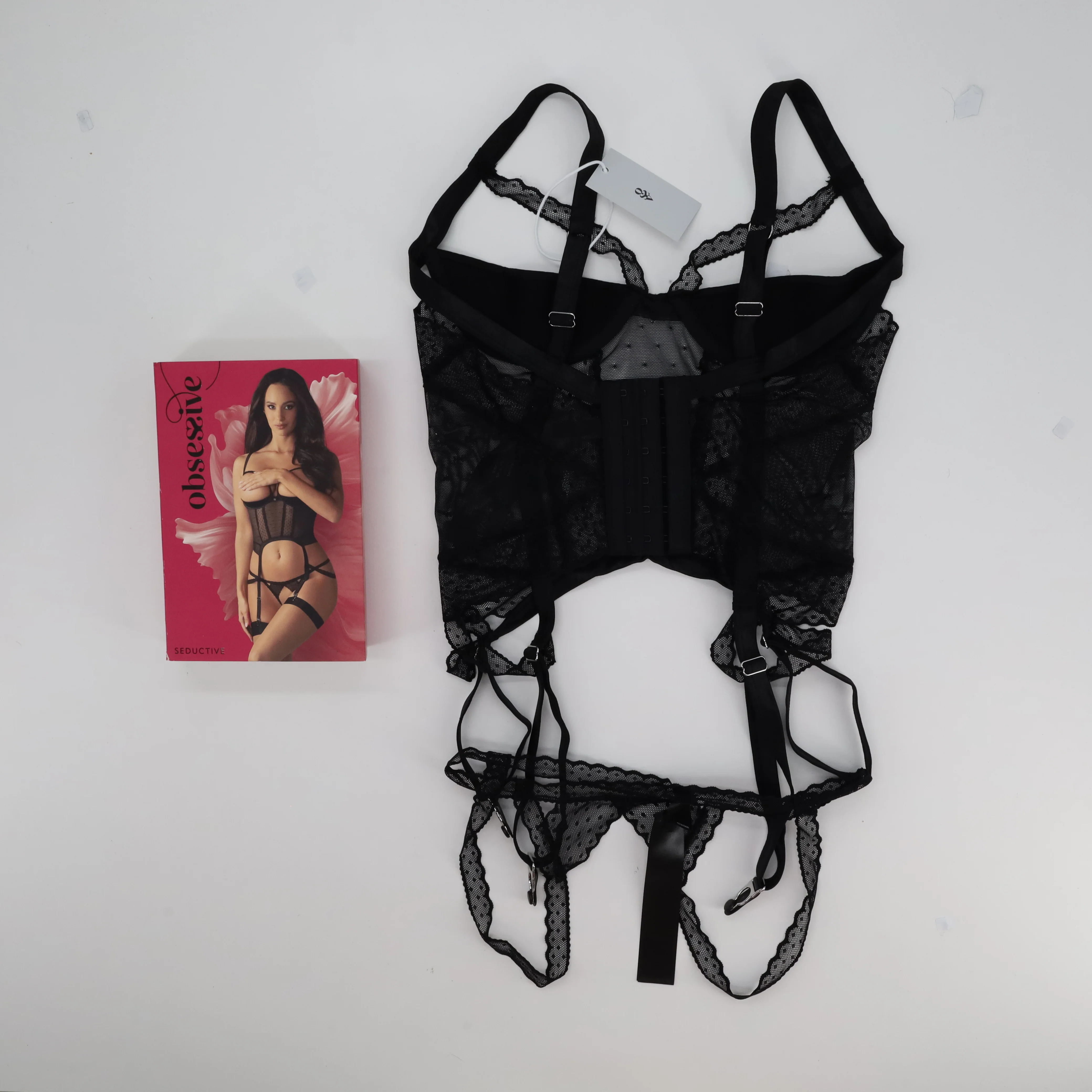 Ensemble de lingerie sexy Obsessive Noir - Image 2