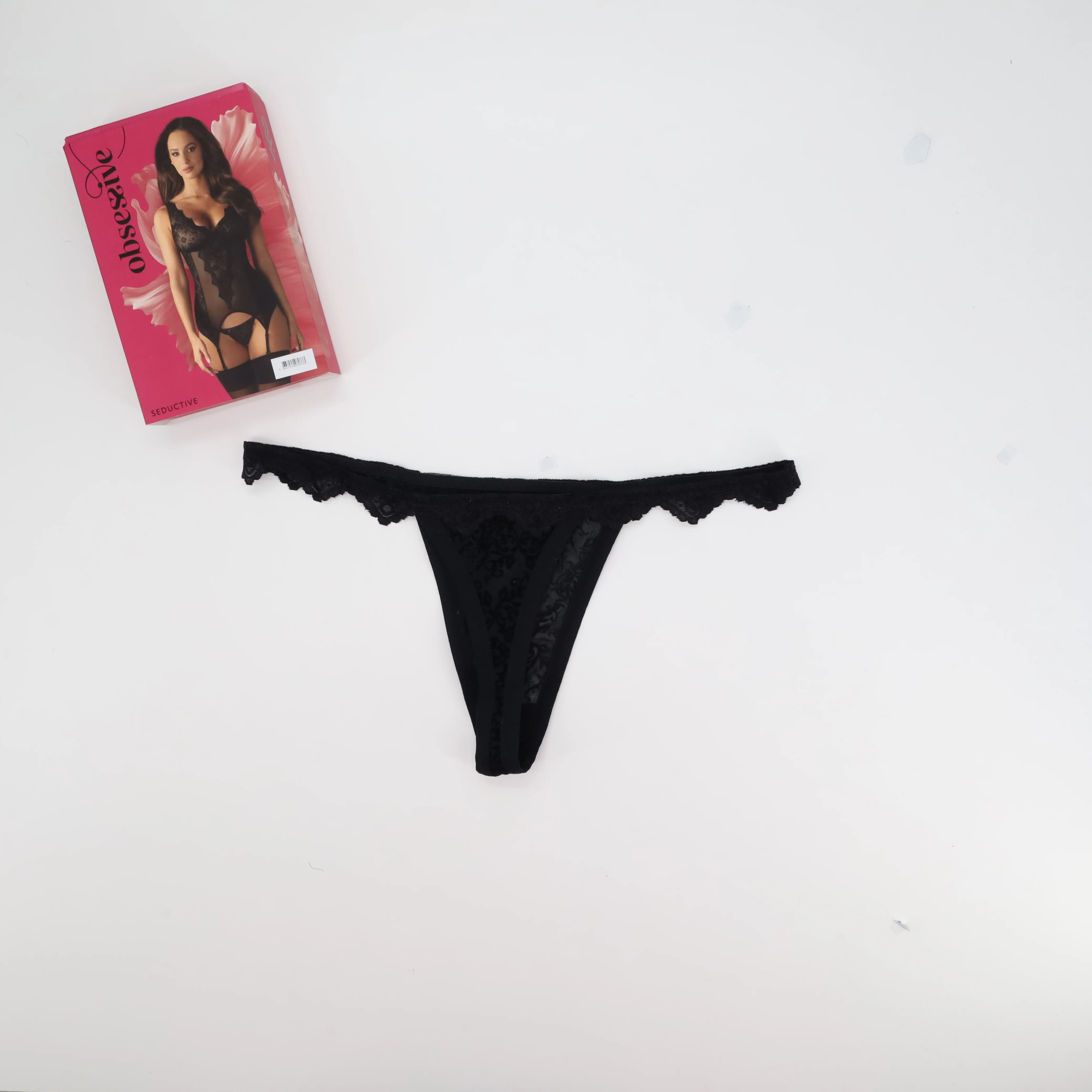Ensemble lingerie sexy Obsessive Noir - Image 4