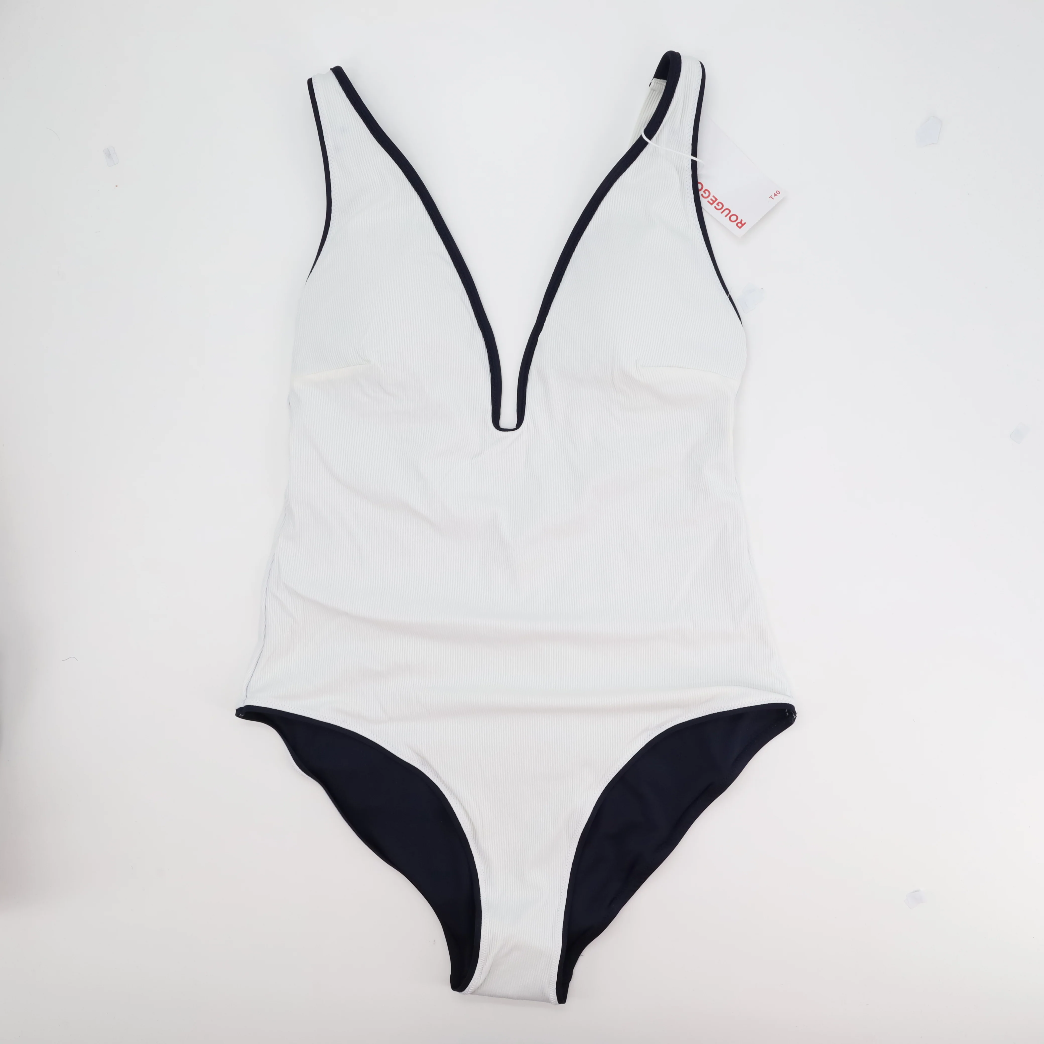 Maillot 1 pièce RougeGorge Blanc